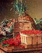Prentice, Levi Wells Still Life with Pineapple and Basket of Currants USA oil painting reproduction